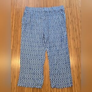 💚 NWT Antthony Blue Patterned High Waisted Pants